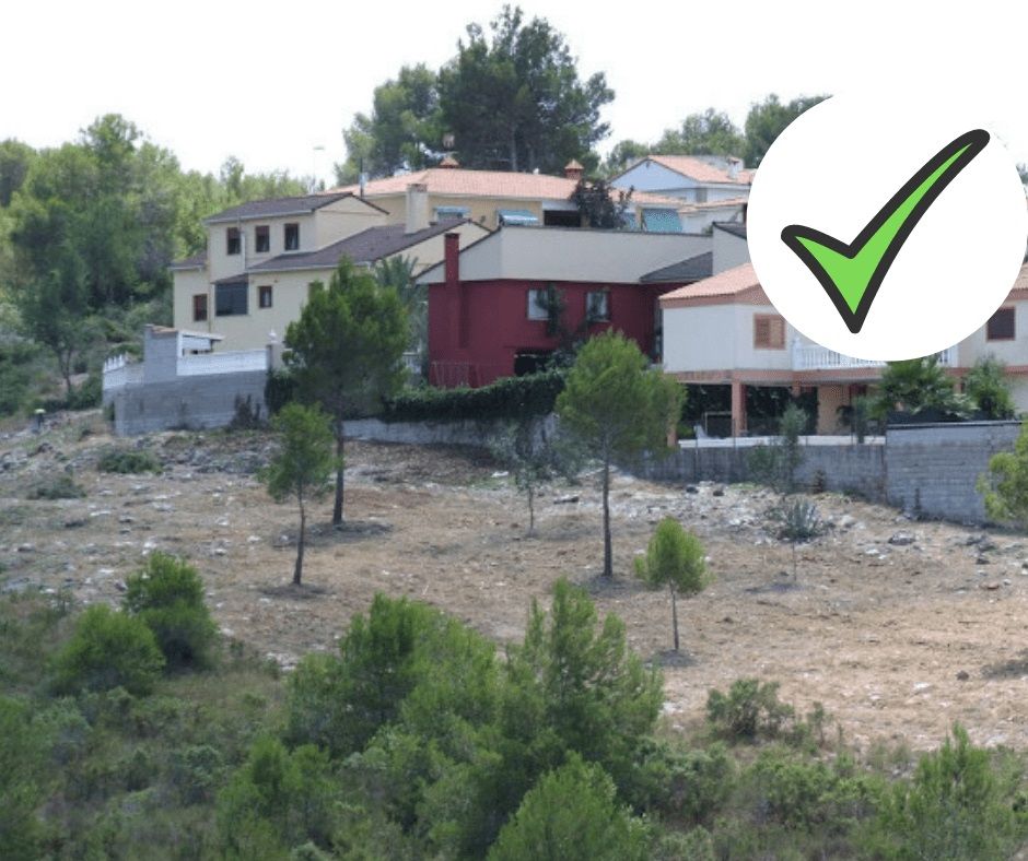 Franja perimetral de protección contra incendios alrededor de viviendas